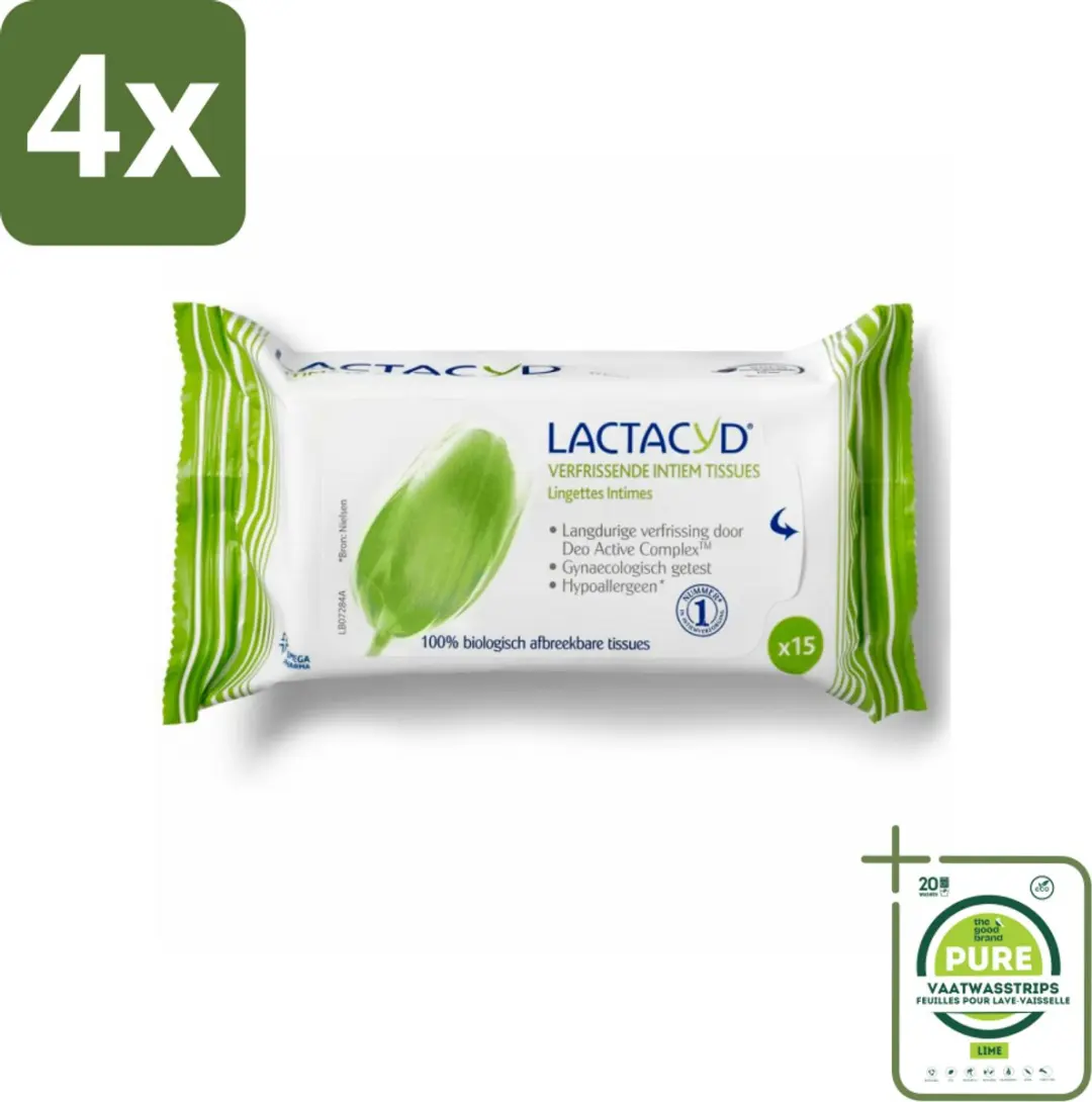 Lactacyd Tissues Verfrissend 15 stuks per verpakking