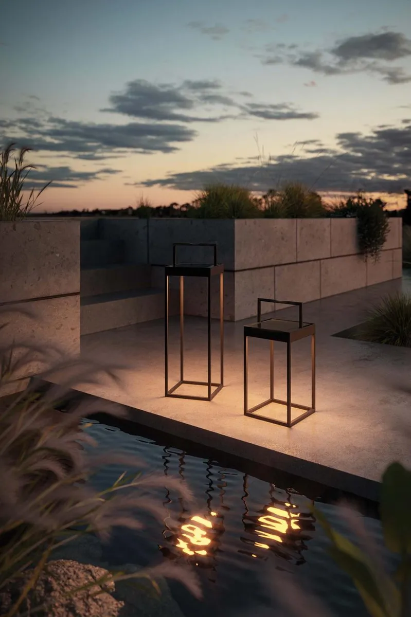 Villeroy & Boch Cannes LED Lantaarn - Antraciet - 2700K