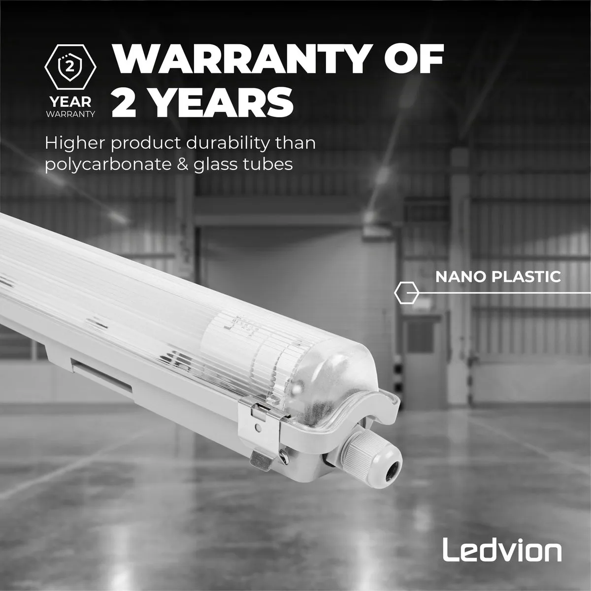 Ledvion LED TL Armatuur 60cm 7W 4000K - Grijs - afbeelding 5 van 6