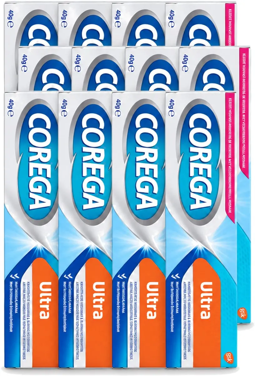 12 x Corega Ultra Kleefcrème