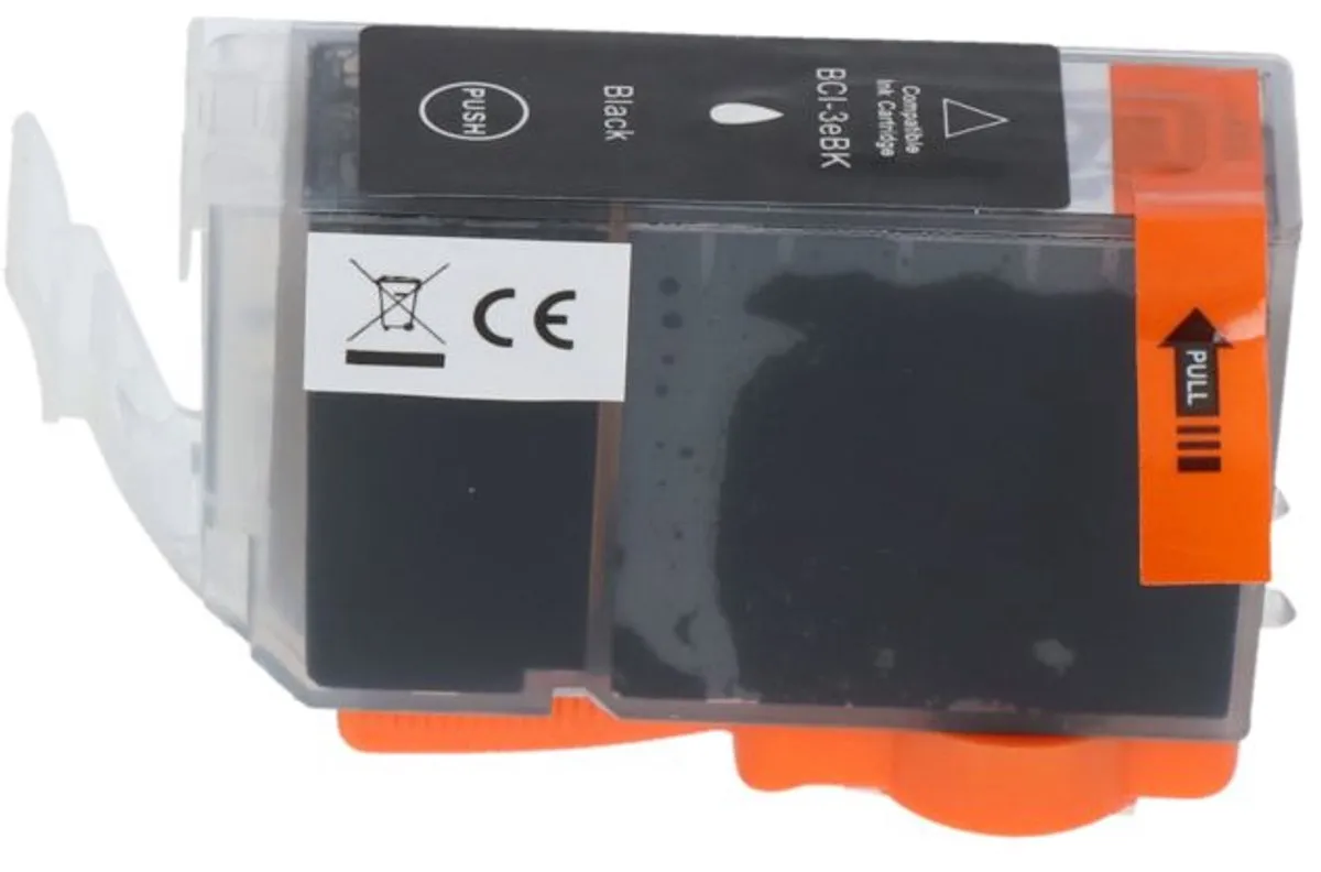 PrintAbout Inktcartridge BCI-3eBK Zwart - Canon