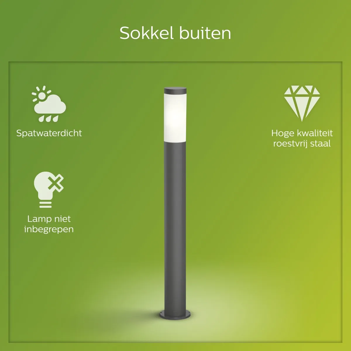 Philips LED UTRECHT Paalverlichting 20W - Antraciet
