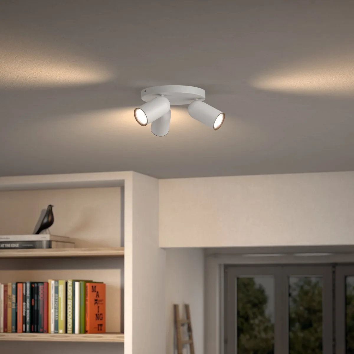 Philips Pongee Opbouwspot 3x GU10 Warmwit - Wit