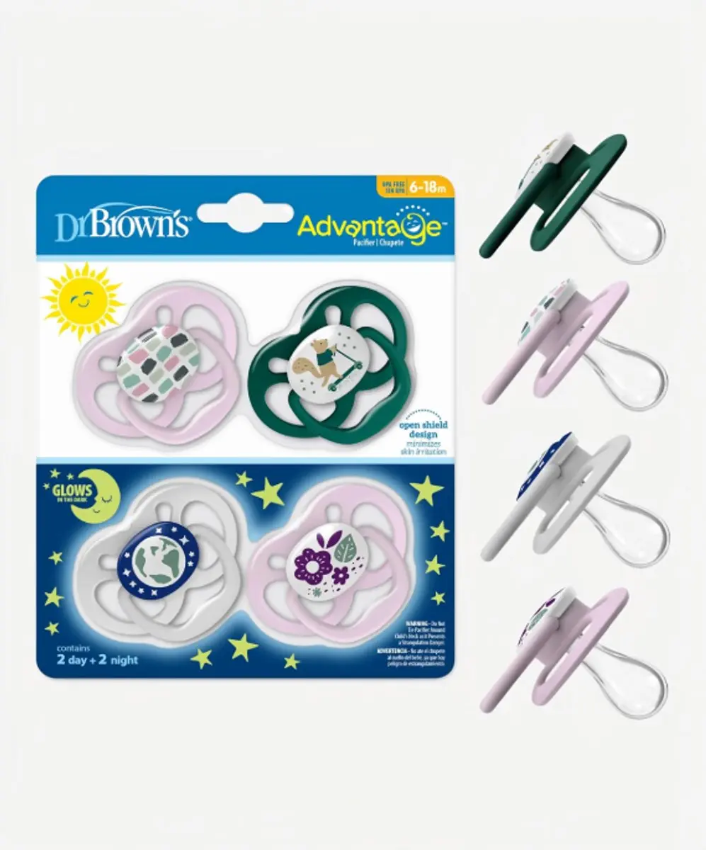 Dr. Brown's Advantage Glow in the Dark Fopspeen 6-18 Maanden