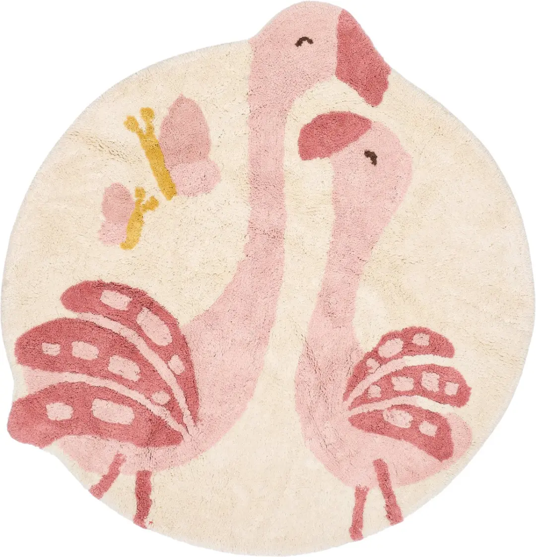 Little Dutch Flamingo Vloerkleed 110x110cm - Roze - afbeelding 2 van 3