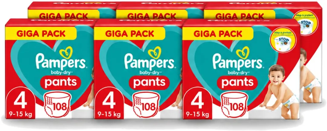 6 x Pampers