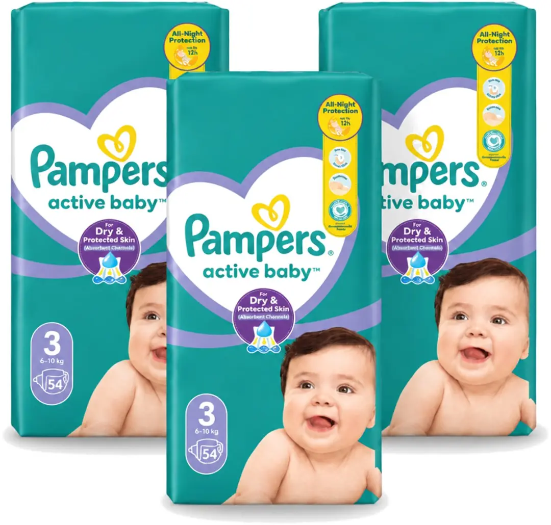 3 x Pampers