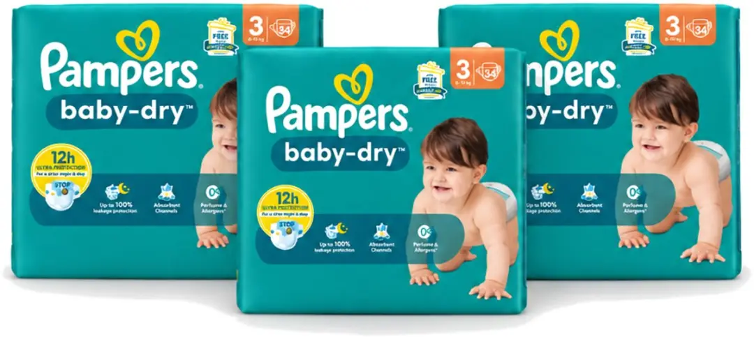 3 x Pampers