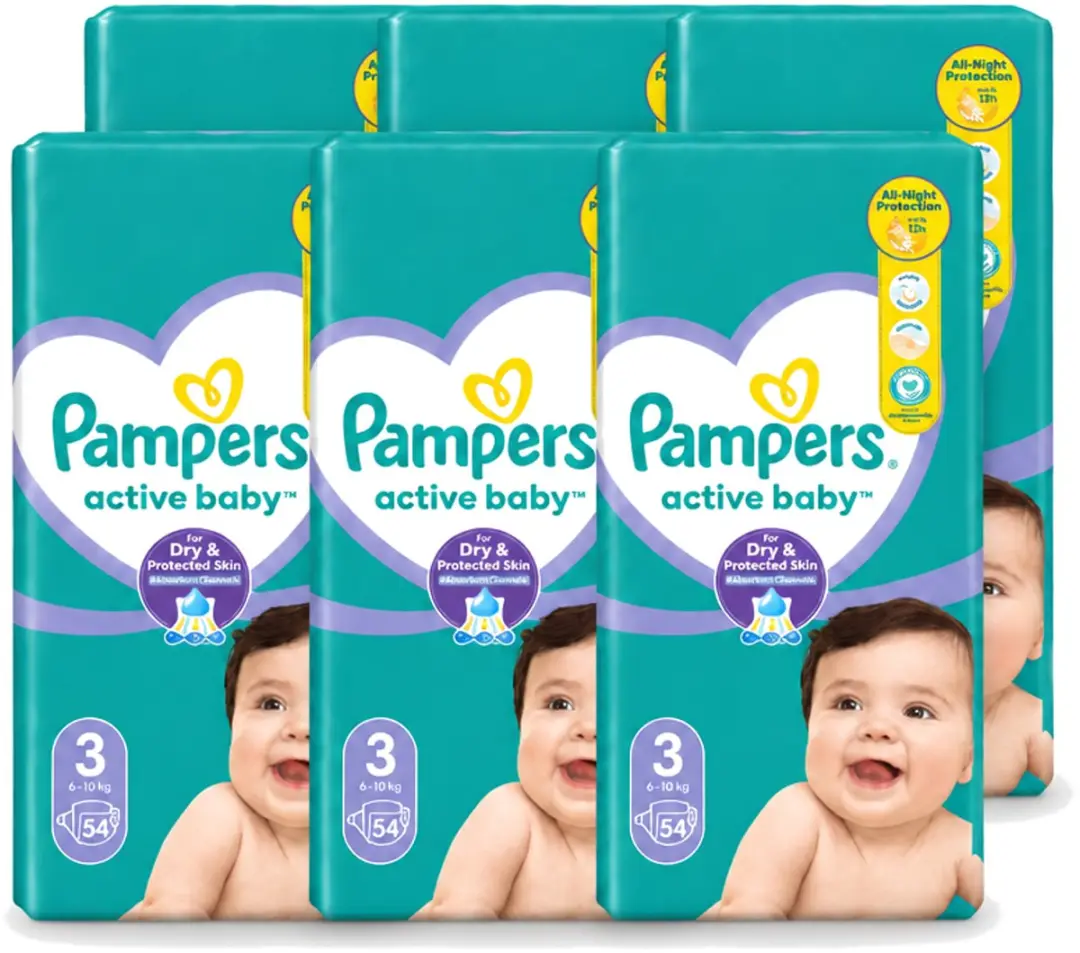 6 x Pampers