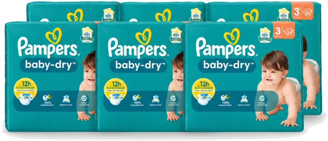 6 x Pampers