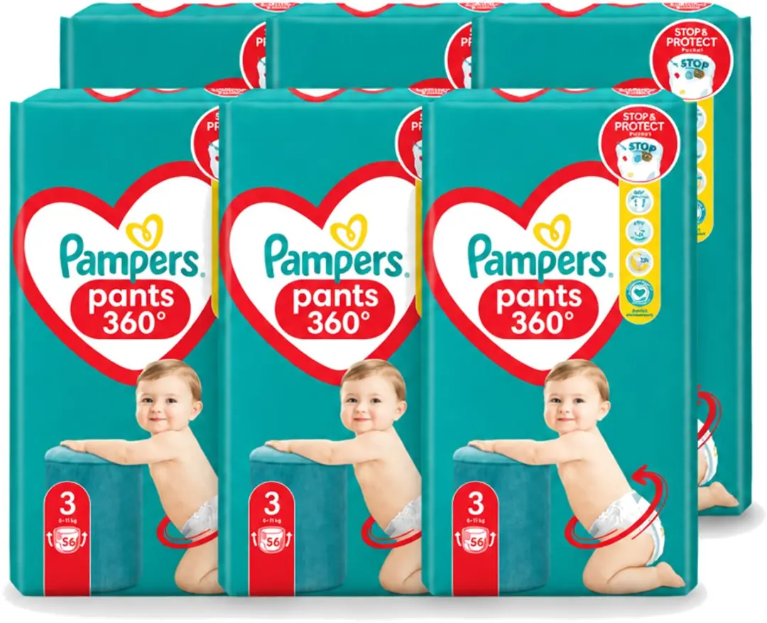 6 x Pampers