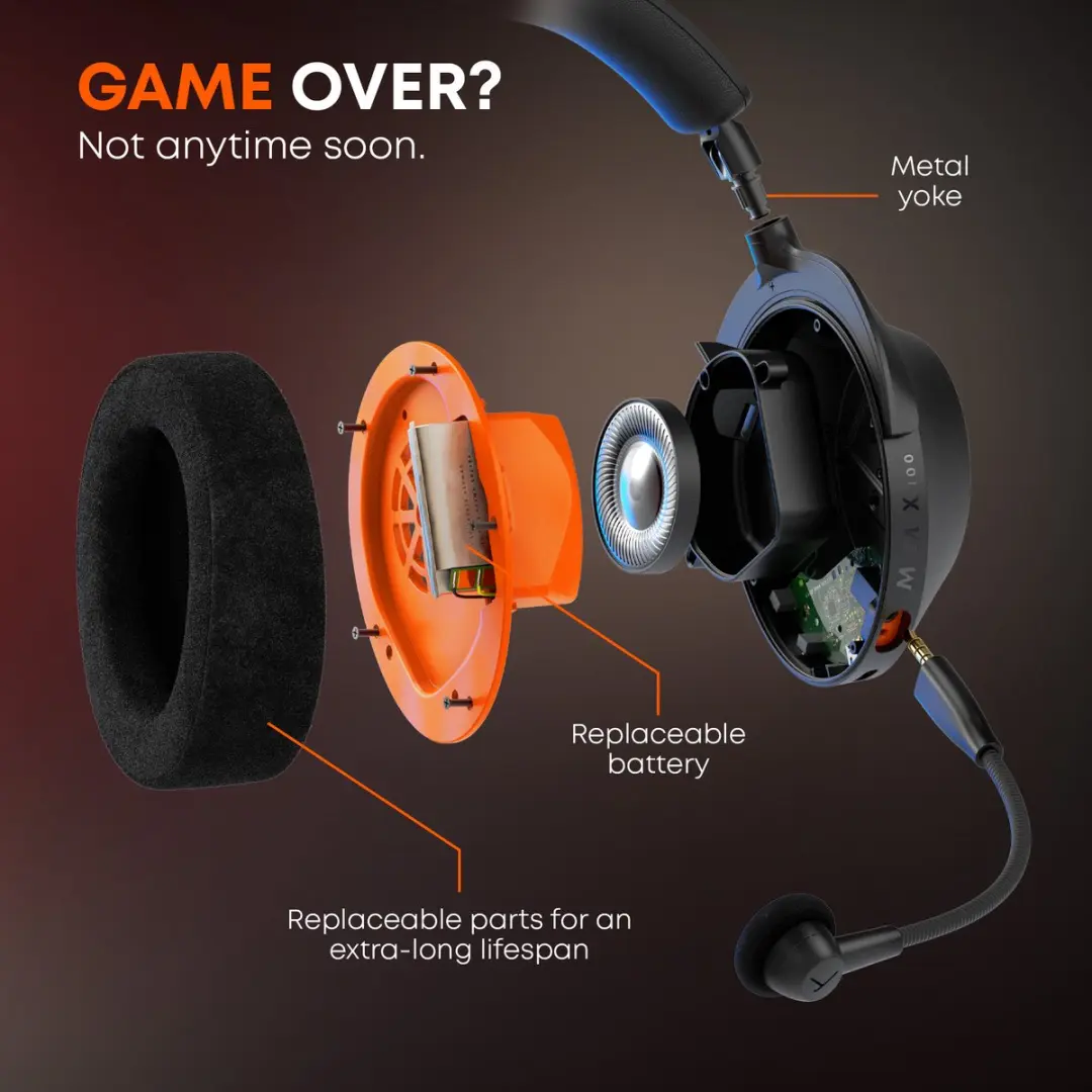 Beyerdynamic MMX 100 Draadloze Gaming Headset - Wit - afbeelding 5 van 6