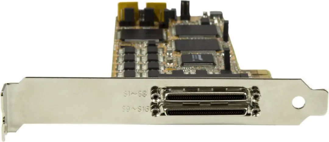 Startech PEX16S550LP PCI Express Seriële Kaart 16-Poorts RS232 - Geel