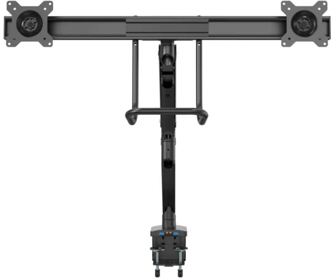 Startech ARMSLIMDUAL2USB3 Dual Monitorarm - Zwart