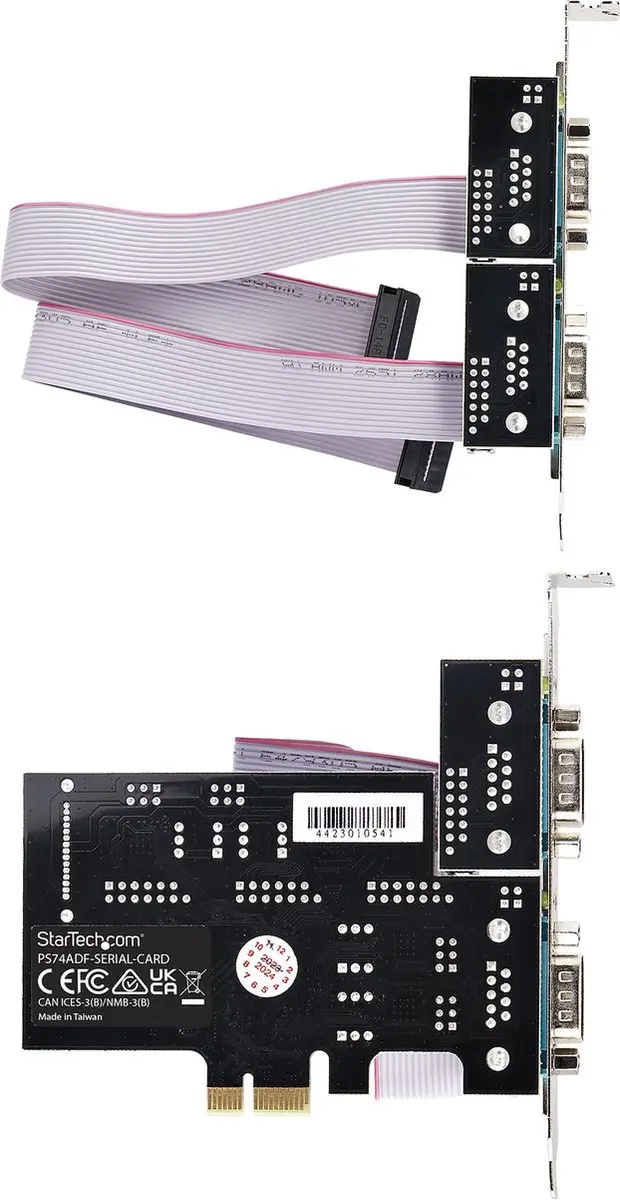 Startech PS74ADF-SERIAL-CARD PCIe Seriële Adapter - 4 Poorten RS232/RS422/RS485 - afbeelding 5 van 6