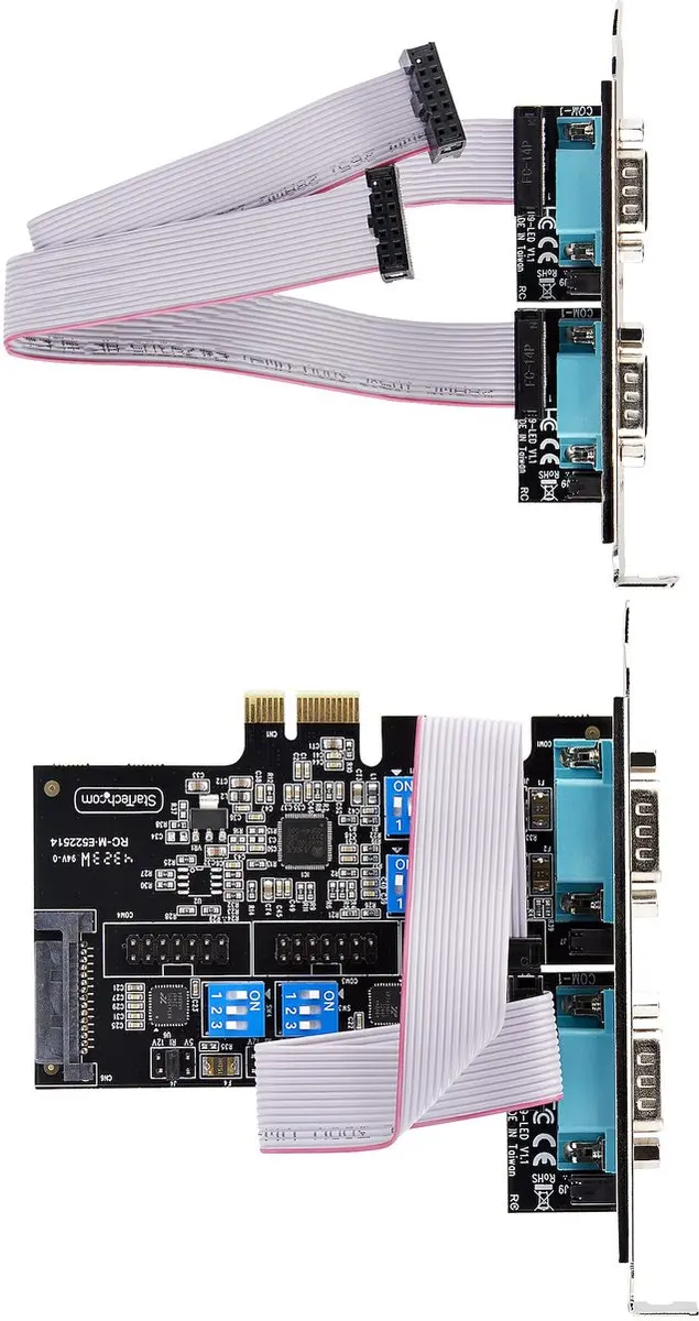 Startech PS74ADF-SERIAL-CARD PCIe Seriële Adapter - 4 Poorten RS232/RS422/RS485 - afbeelding 6 van 6