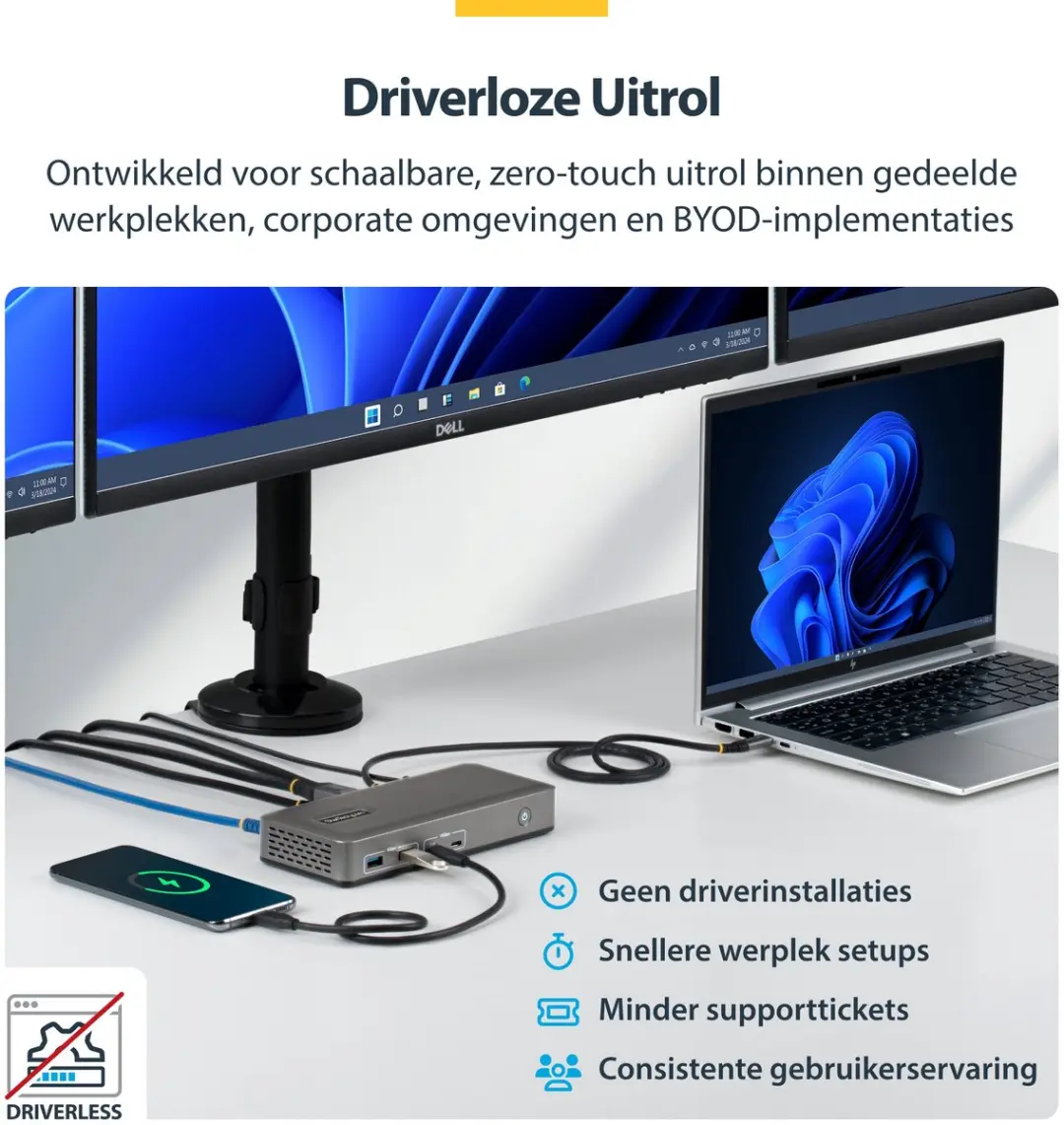 Startech 199UE-USBC-DOCK USB-C Docking Station - 3x 4K - afbeelding 6 van 6