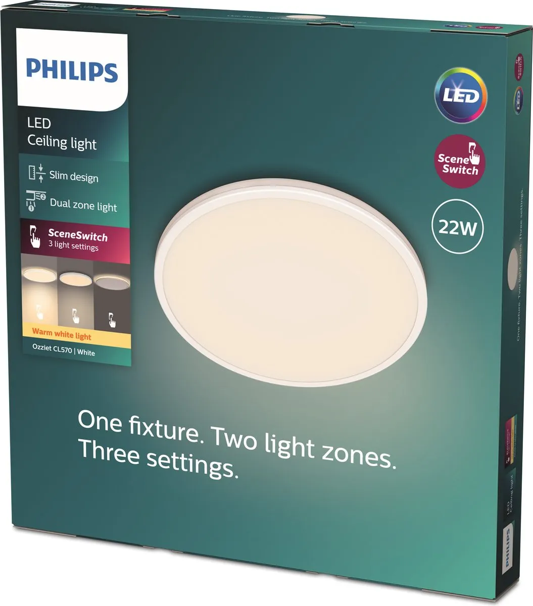 Philips Ozziet Plafondlamp 22W
