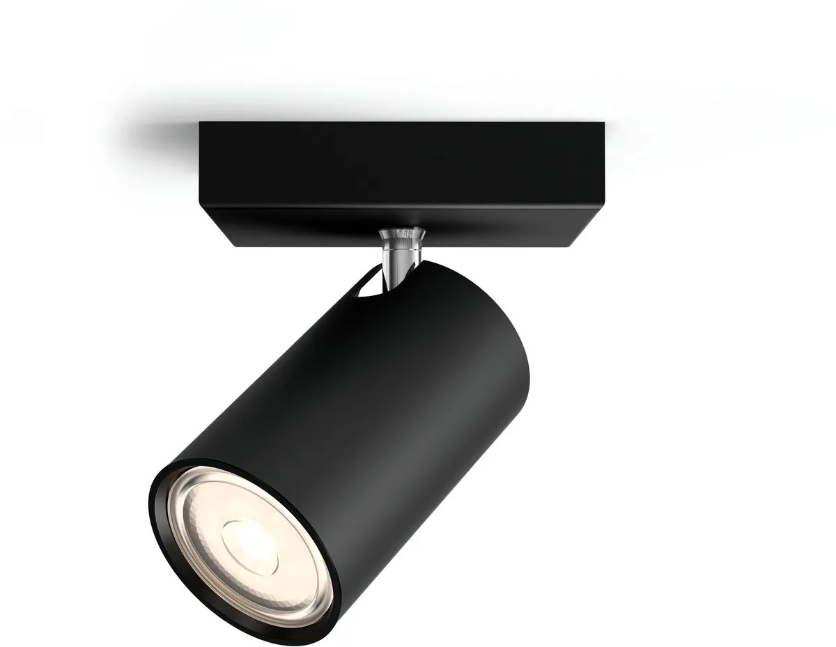 Philips Kosipo Opbouwspot 1-lichts - Zwart