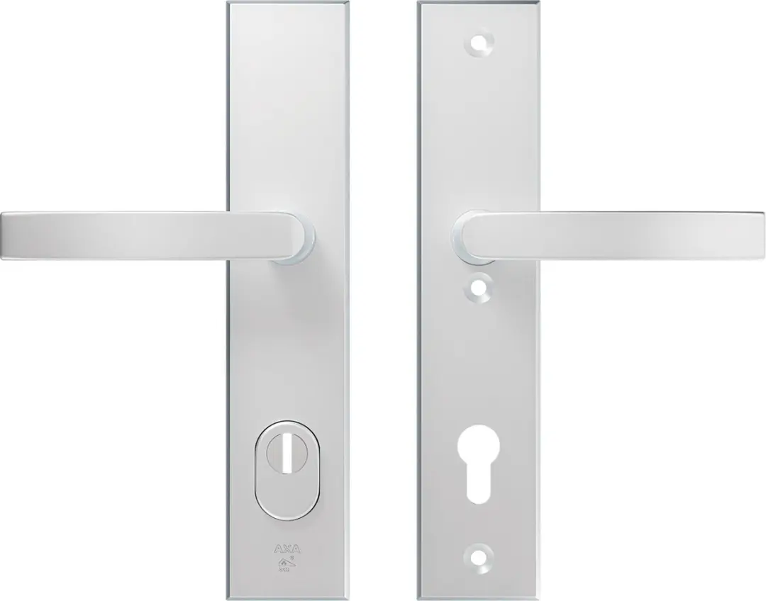 AXA Veiligheidsbeslag (Edge Plus) Aluminium glad: Kruk-Kruk (model Blok) PC92 me