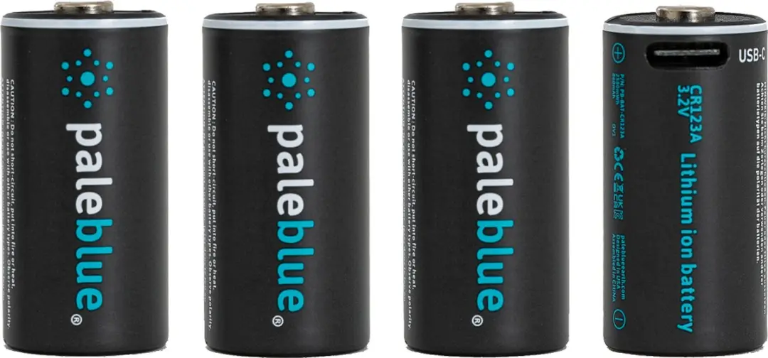 Paleblue 4x CR123 Oplaadbare Batterijen 860mAh