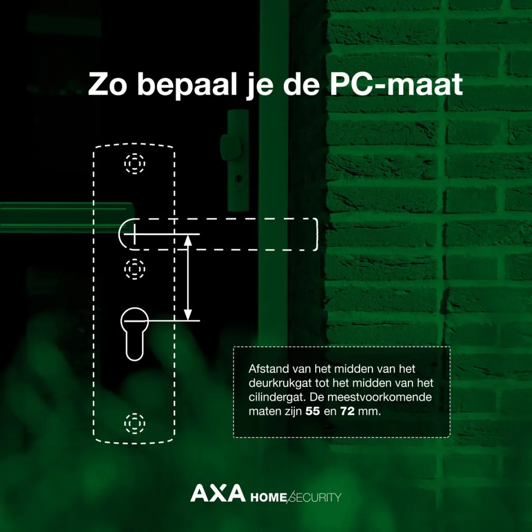 AXA 6670 Veiligheidsschild Curve PC55 - Buitendeur - 1 Stuk