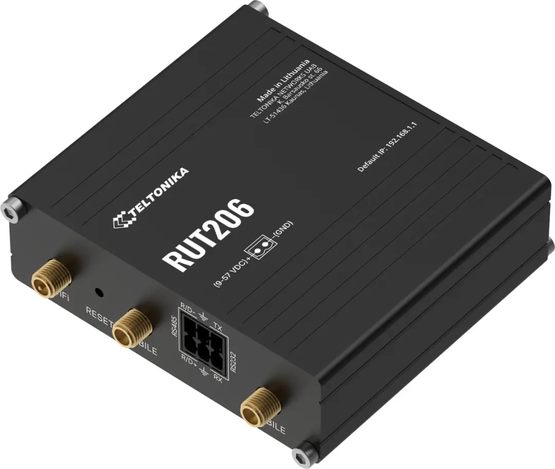 Teltonika RUT206010000 Industriële Router - Zwart