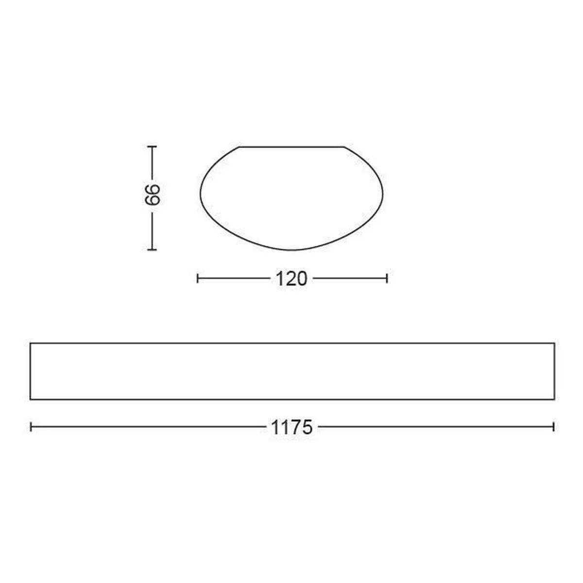 Philips LED Aqualine Plafondlamp 50W 2700K - 120cm