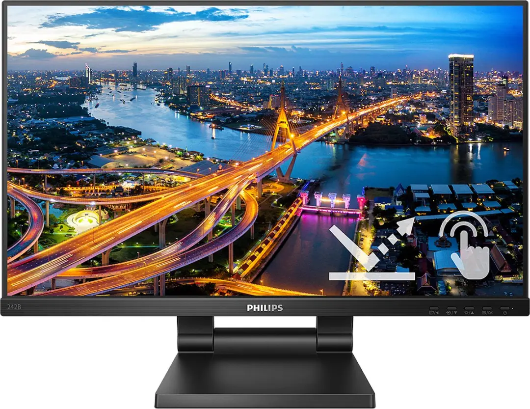 Philips 242B1TC 23.8" Full HD Touchscreen Monitor - Zwart - afbeelding 4 van 6
