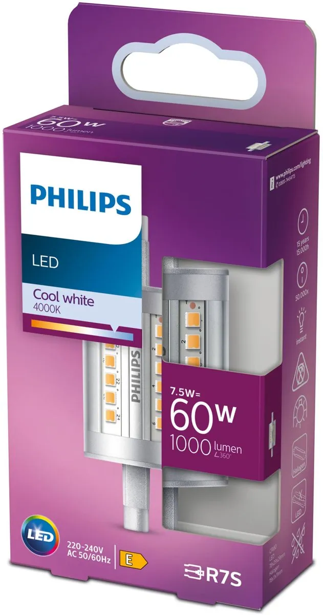 Philips LED Spot 60W R7S Koelwit
