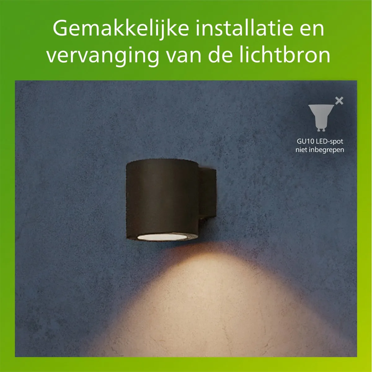 Philips Fylx Wandlamp GU10 IP44 - Bruin
