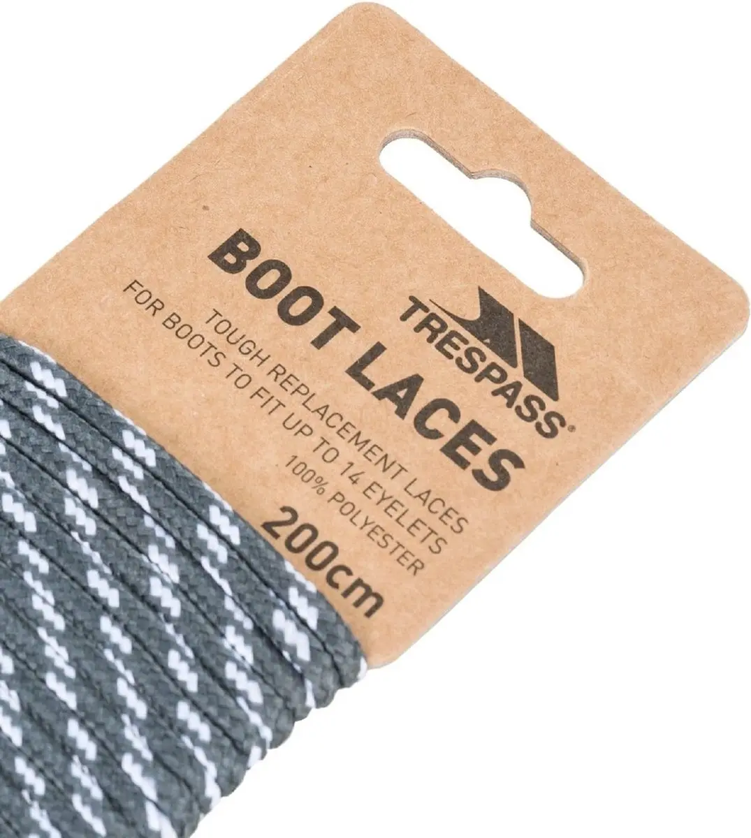 Trespass Ronde Veters 200cm - Grijs
