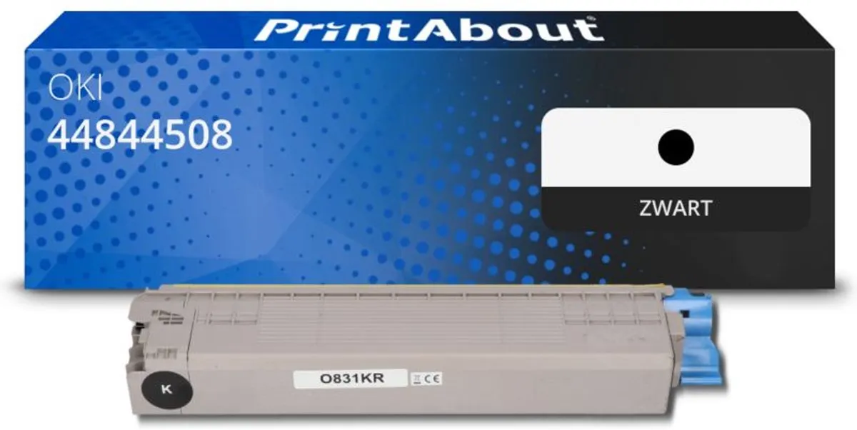 PrintAbout Huismerk OKI 44844508 Toner Zwart