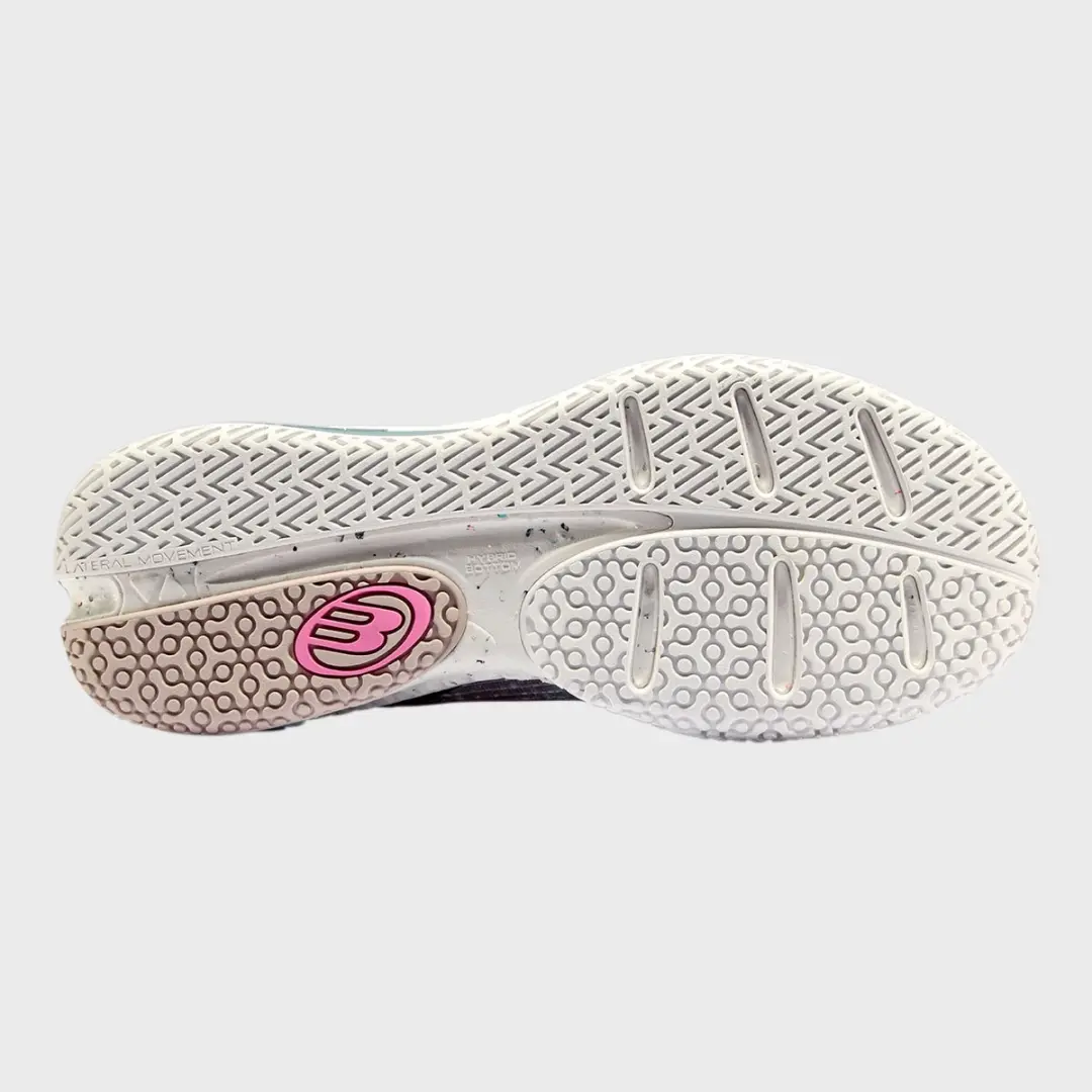 Bullpadel Ionic 24i Dames Padelschoen Kleur: Lichtgrijs / Zwart,Maat: 37