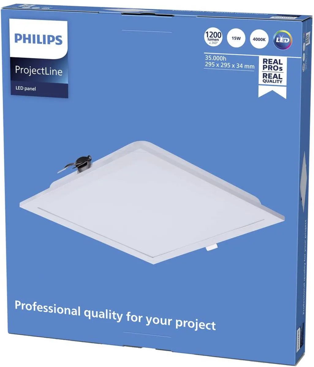 Philips ProjectLine Inbouwpaneel 30x30cm Koel wit 1200lm