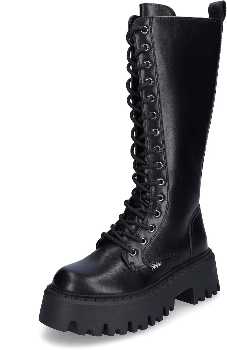 Buffalo dameslaarzen Aspen Lace Up Hi zwart