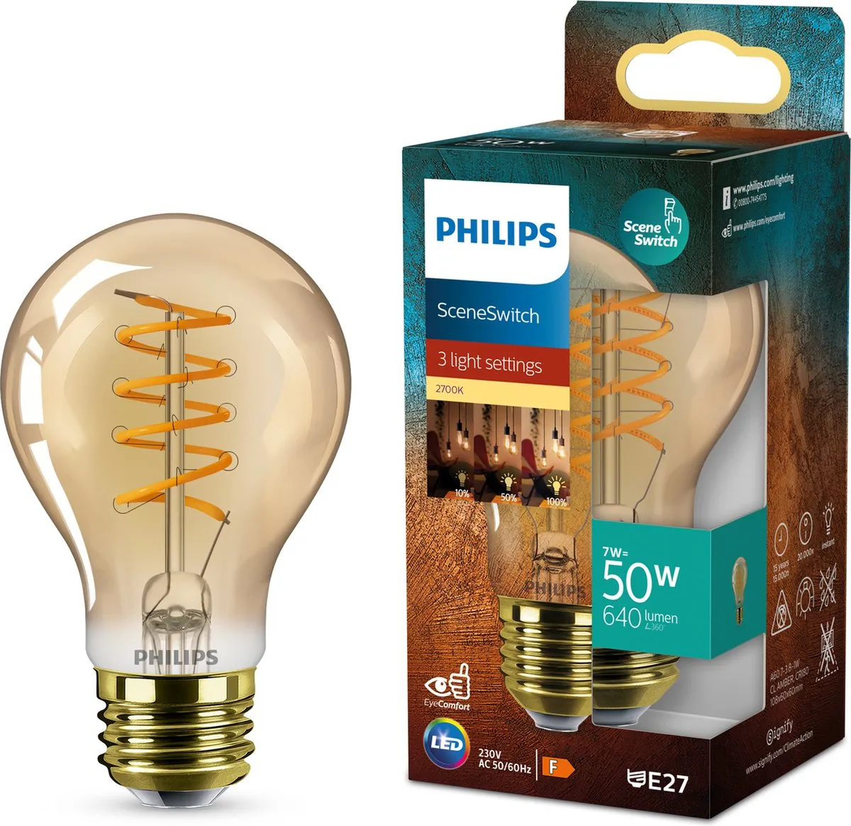 Philips Deco LED SceneSwitch E27 7W