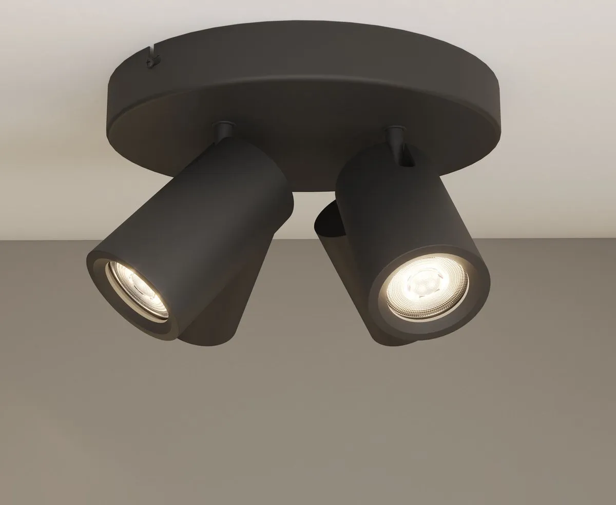 Ledvion LED Plafondspot 4x 4,9W 4000K Zwart