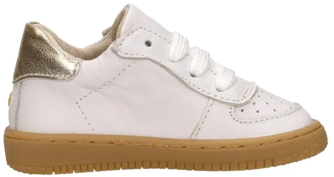 Shoesme Wit-Gouden Sneakertje