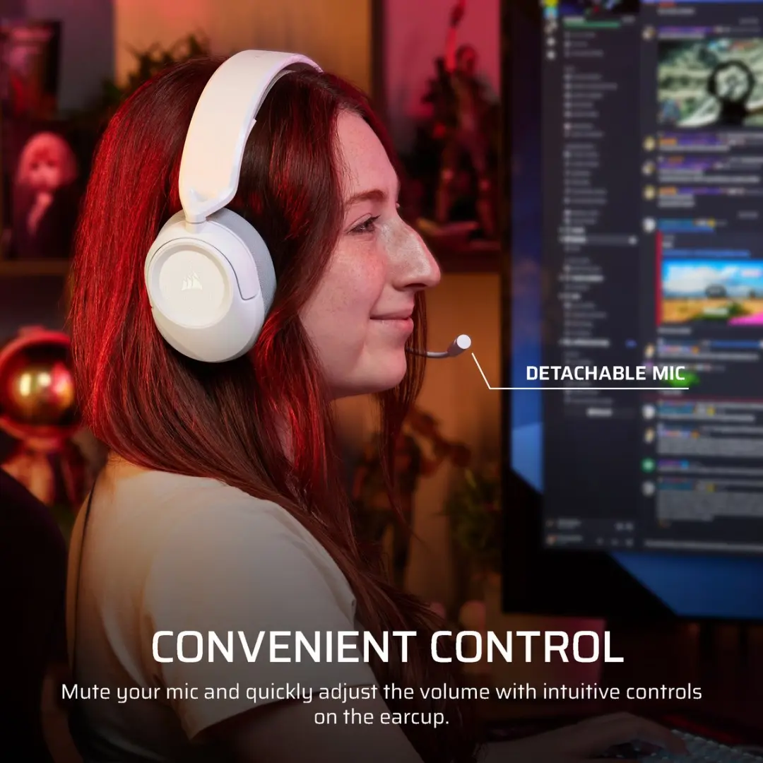 Corsair HS35 V3 Headset Wit - afbeelding 5 van 6