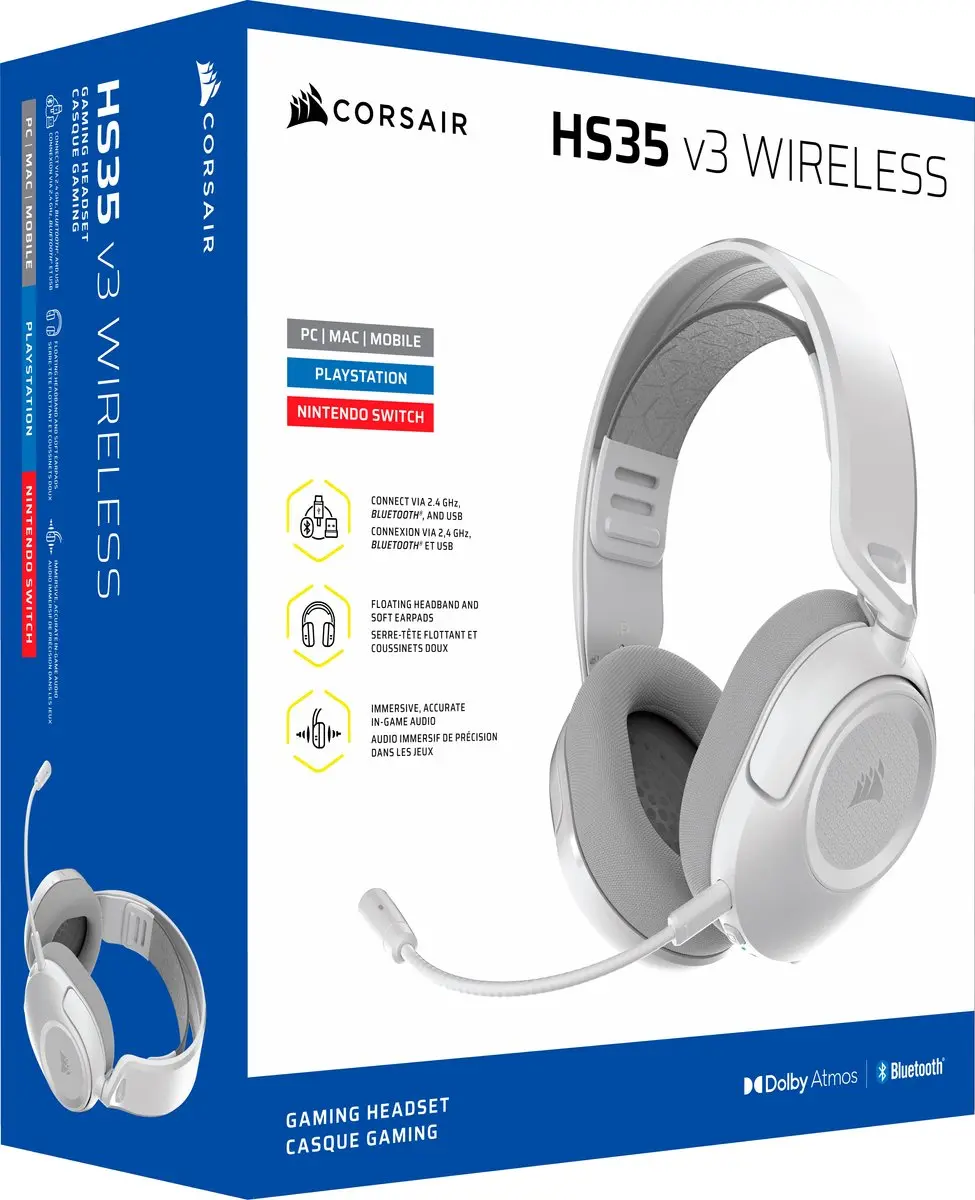 Corsair HS35 V3 Headset Wit - afbeelding 4 van 6