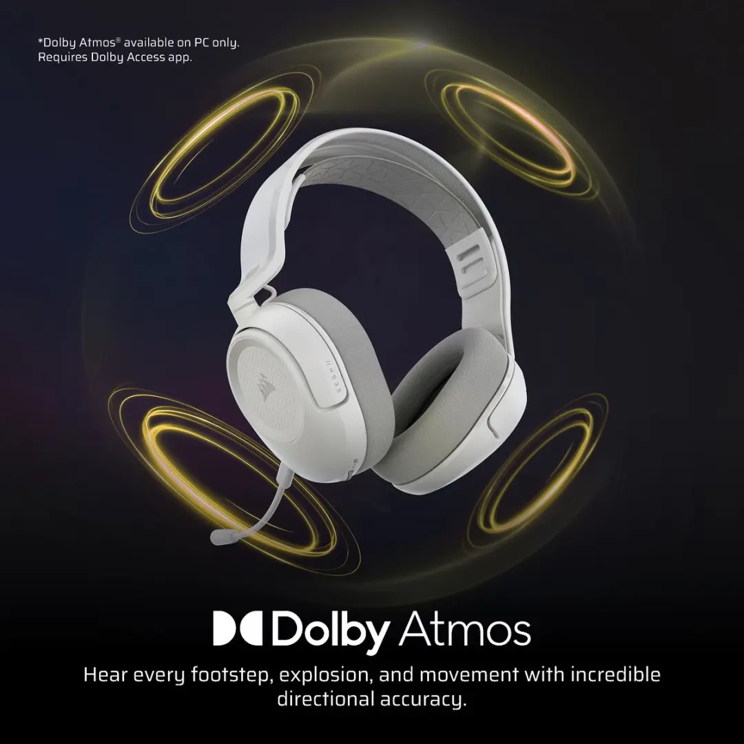 Corsair HS35 V3 Headset Wit - afbeelding 6 van 6