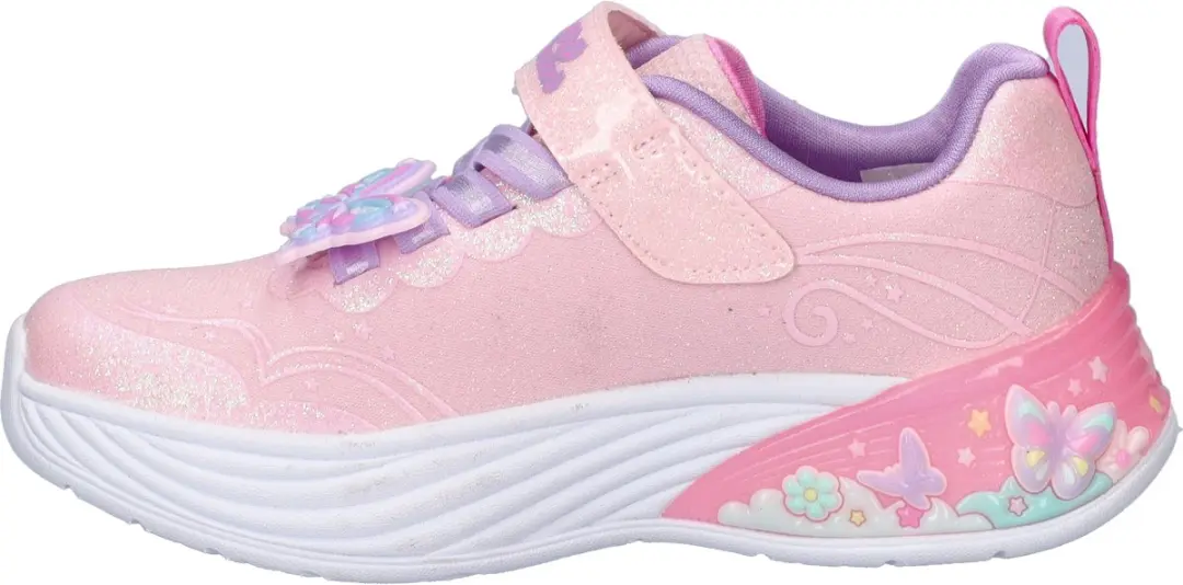 Skechers S-Lights Butterfly Bliss Meisjes Sneakers - Roze - afbeelding 6 van 6