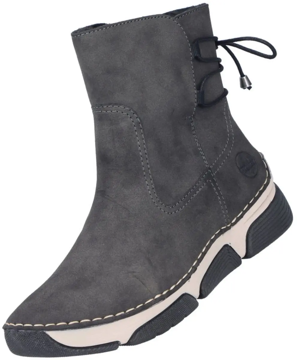 Rieker dameslaarzen, gevoerd, grijs 45990-45