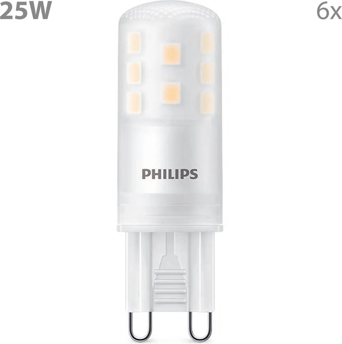 Philips LED G9 Capsulelamp 2.7W Warmwit - 6 Stuks