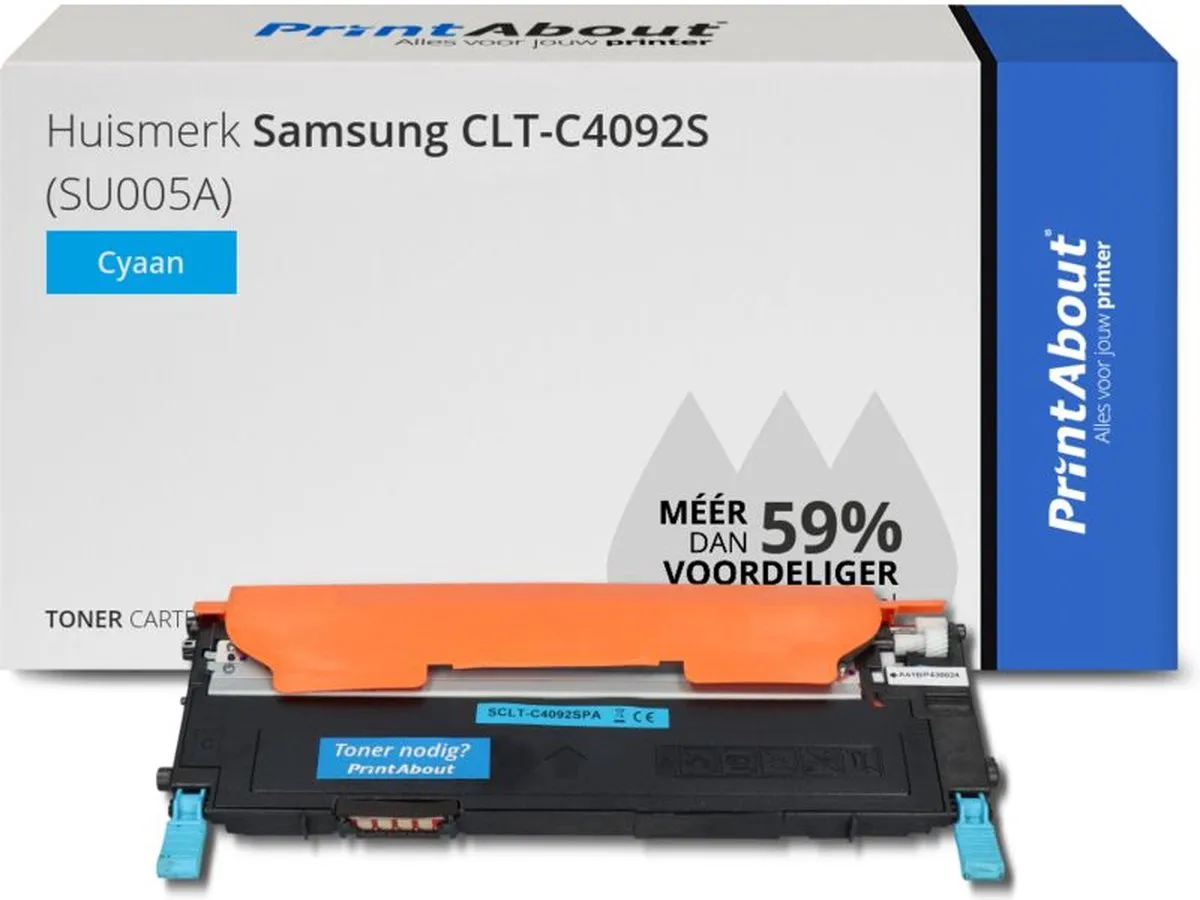 PrintAbout CLT-C4092S Toner Cyaan - 1.250 Pagina's