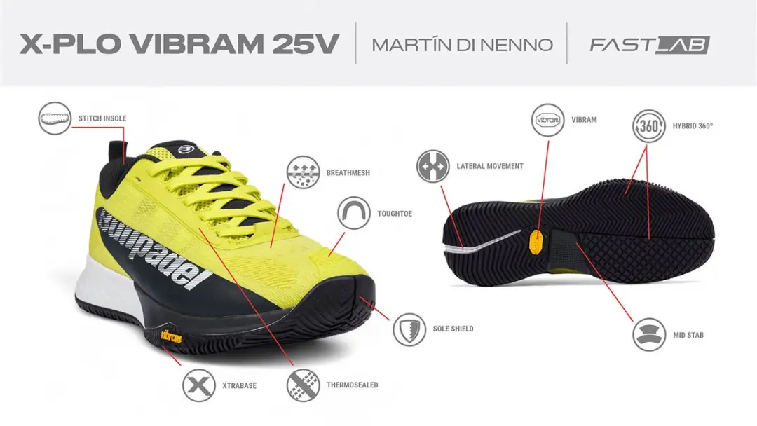 Bullpadel Xplo Vibram 25V Heren Padelschoen Maat : 40