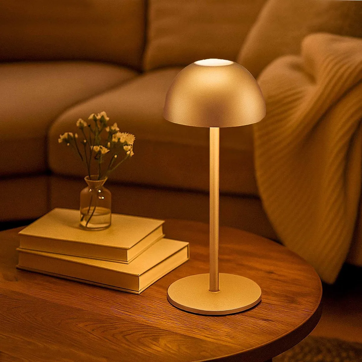 LEDVION Vita Oplaadbare Tafellamp - Goud - 2700K - IP54
