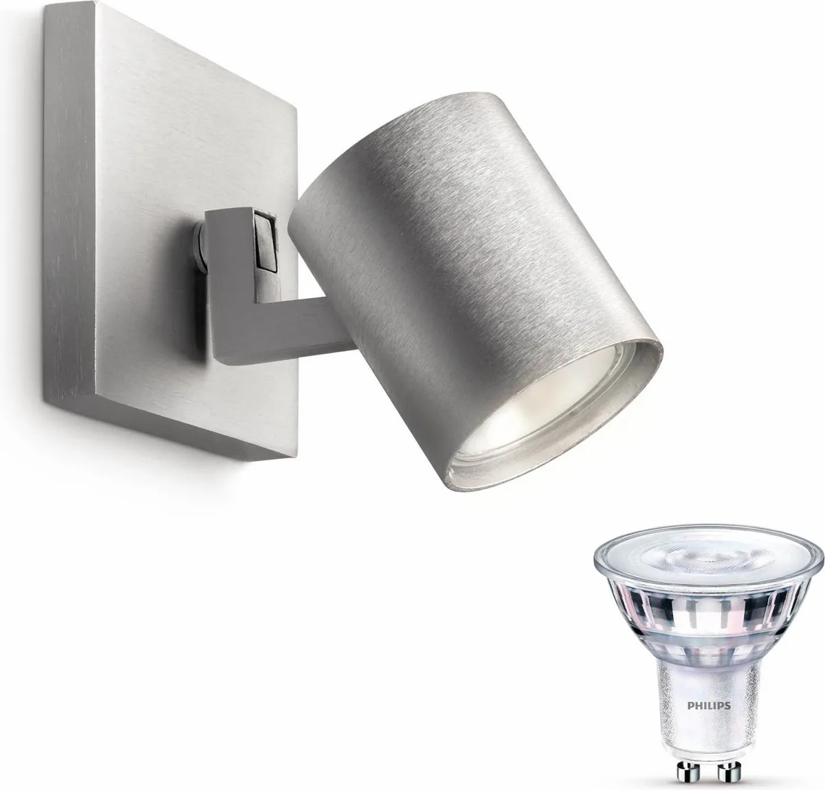 Philips Runner Opbouwspot GU10 Warmwit 4.6W - Aluminium