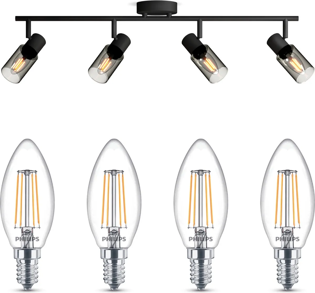 Philips Palms Opbouwspot Zwart